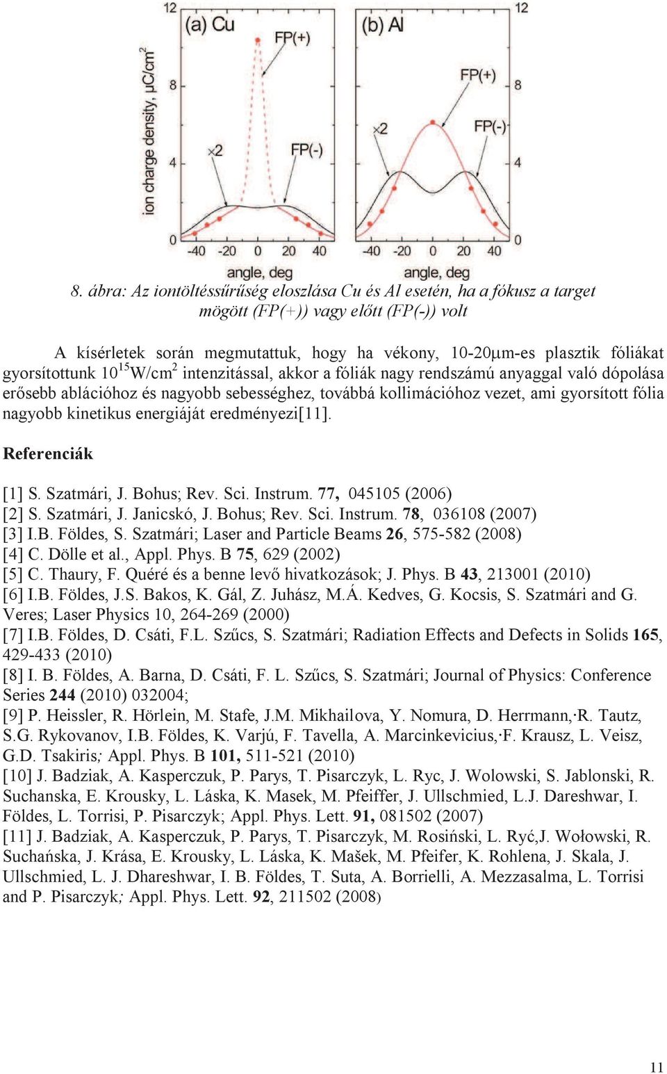 kinetikus energiáját eredményezi[11]. Referenciák [1] S. Szatmári, J. Bohus; Rev. Sci. Instrum. 77, 045105 (2006) [2] S. Szatmári, J. Janicskó, J. Bohus; Rev. Sci. Instrum. 78, 036108 (2007) [3] I.B. Földes, S.