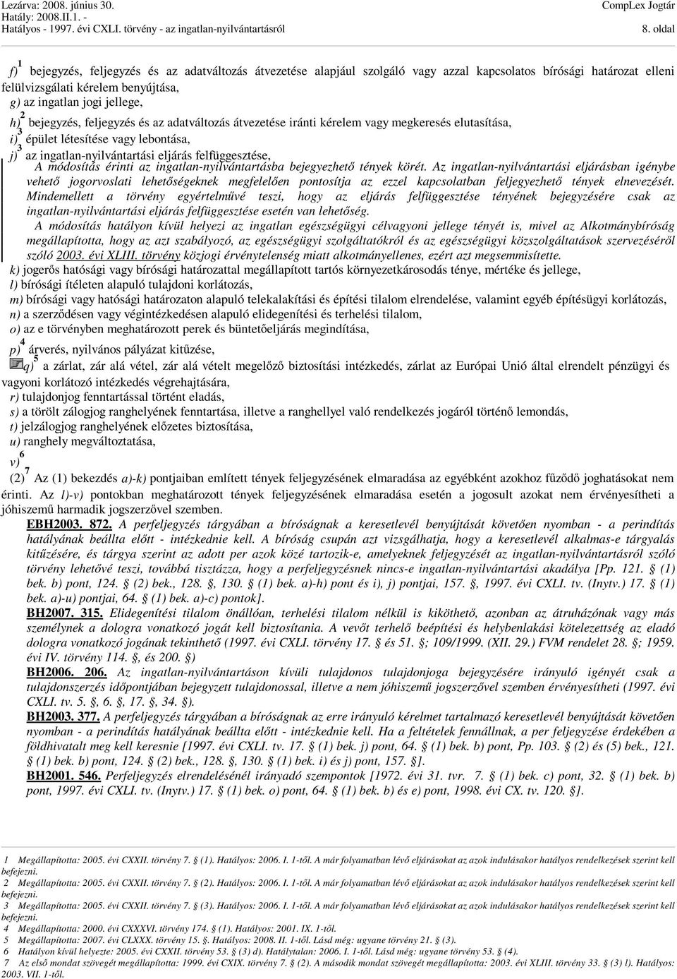 1997. évi CXLI. törvény. az ingatlan-nyilvántartásról 1 - PDF Free Download