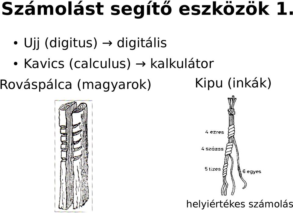 (calculus) kalkulátor Kipu (inkák)