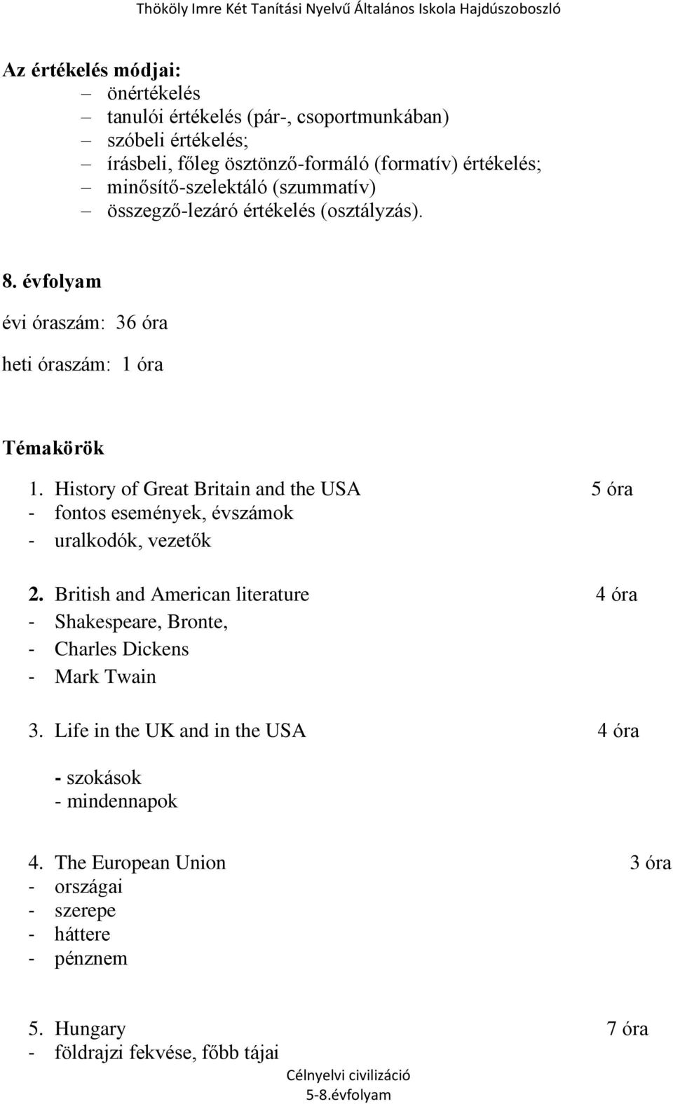 History of Great Britain and the USA 5 óra - fontos események, évszámok - uralkodók, vezetők 2.