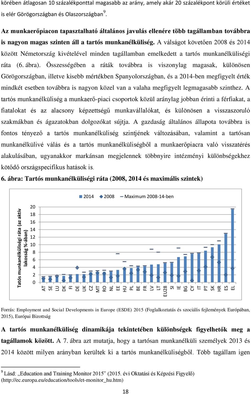 Az munkaerőpiacon tapasztalható általános javulás ellenére több tagállamban továbbra is nagyon magas szinten áll a tartós munkanélküliség.