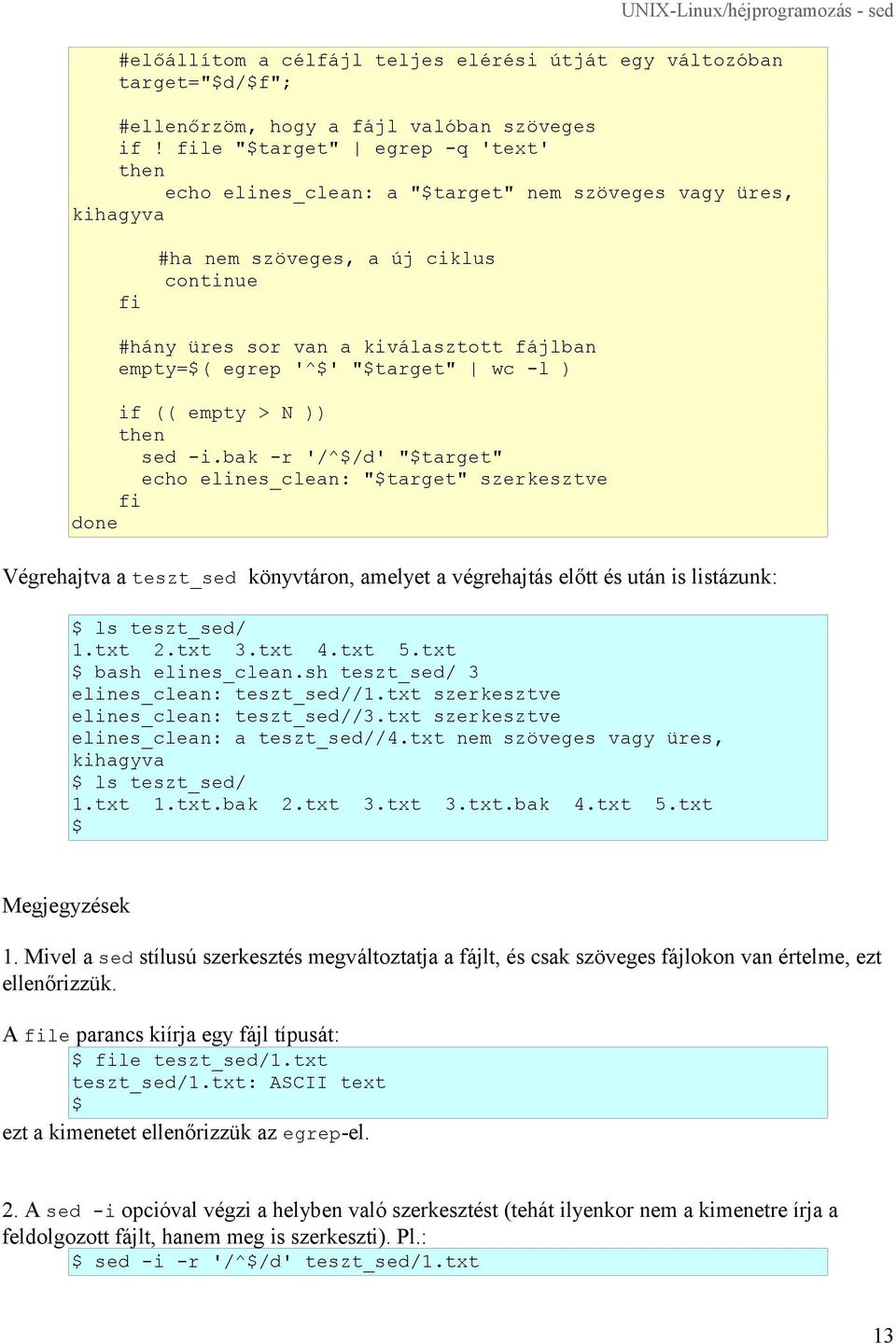 "target" wc -l ) if (( empty > N )) then sed -i.