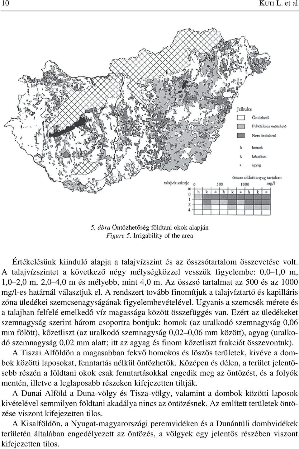 A rendszert tovább finomítjuk a talajvíztartó és kapilláris zóna üledékei szemcsenagyságának figyelembevételével.