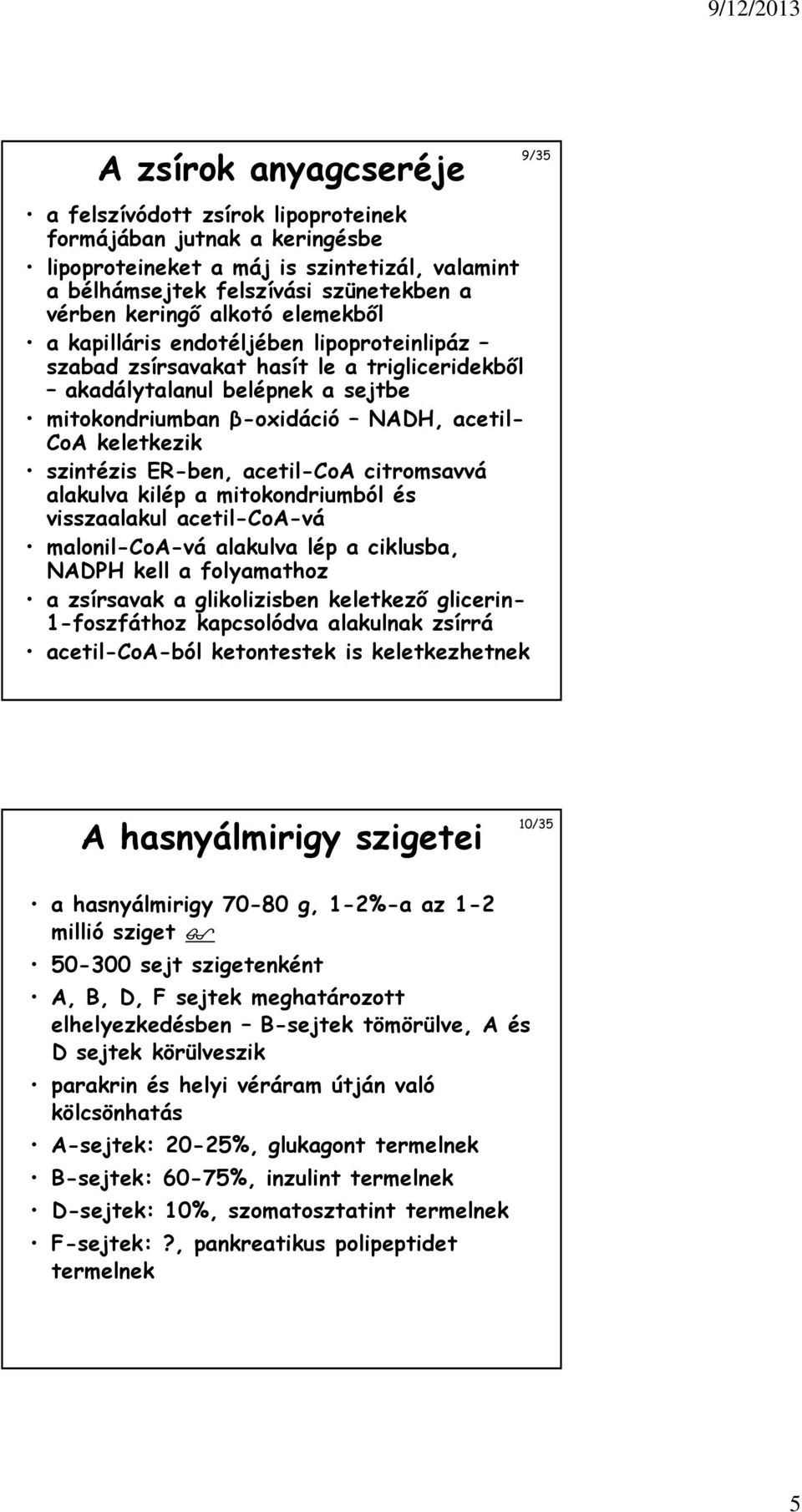 szintézis ER-ben, acetil-coa citromsavvá alakulva kilép a mitokondriumból és visszaalakul acetil-coa-vá malonil-coa-vá alakulva lép a ciklusba, NADPH kell a folyamathoz a zsírsavak a glikolizisben