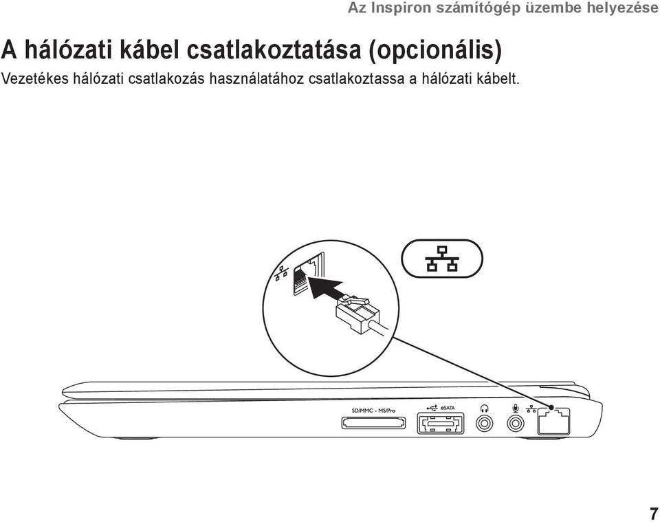 (opcionális) Vezetékes hálózati