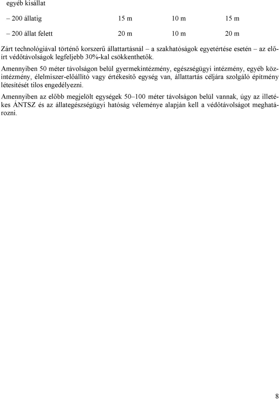 Amennyiben 50 méter távolságon belül gyermekintézmény, egészségügyi intézmény, egyéb közintézmény, élelmiszer-előállító vagy értékesítő egység van,