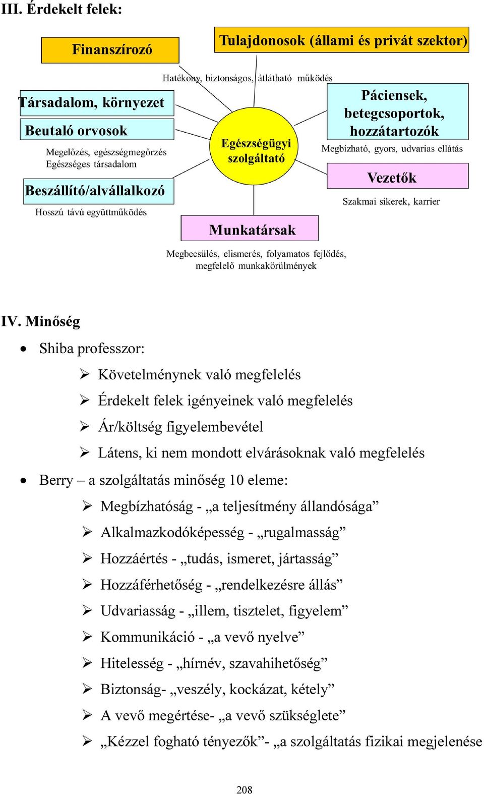 elvárásoknak való megfelelés Berry a szolgáltatás minőség 10 eleme: Megbízhatóság - a teljesítmény állandósága Alkalmazkodóképesség - rugalmasság Hozzáértés -