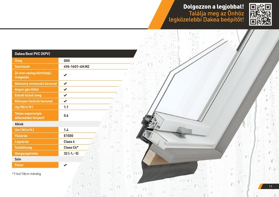töltet Edzett külső üveg Könnyen tisztuló bevonat Ug ( W/m 2 K ) 1.