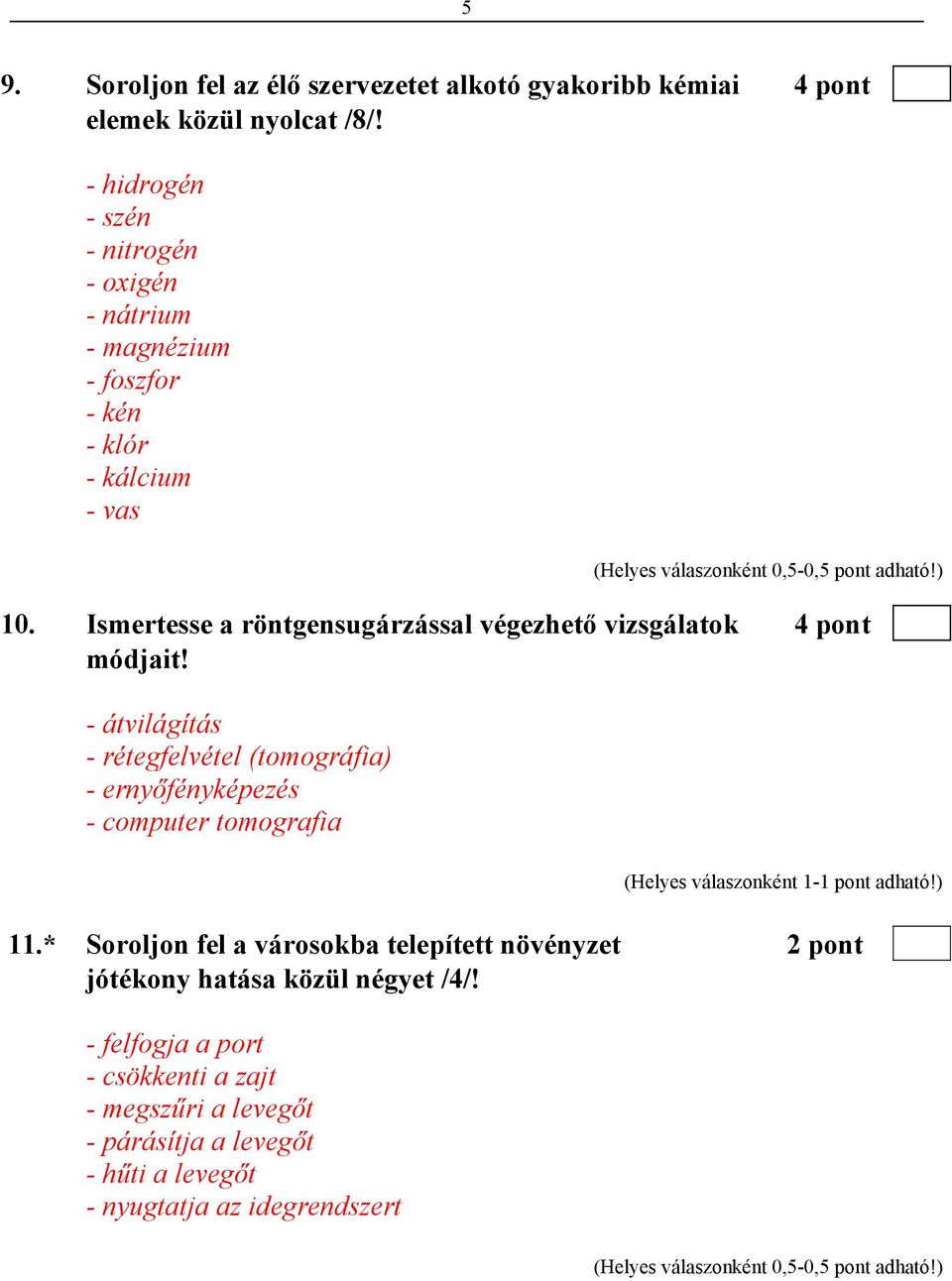 Ismertesse a röntgensugárzással végezhető vizsgálatok 4 pont módjait!