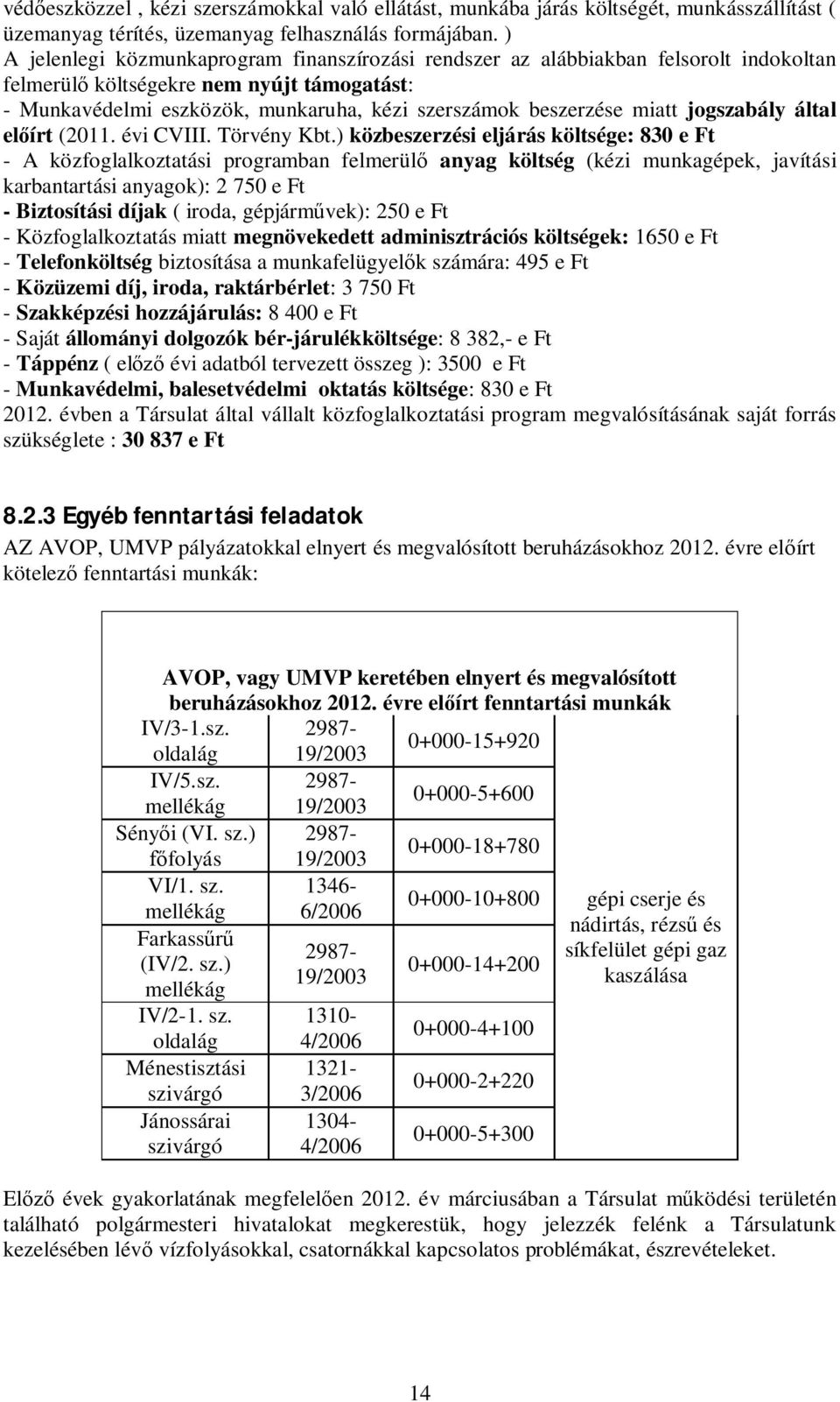 miatt jogszabály által előírt (2011. évi CVIII. Törvény Kbt.