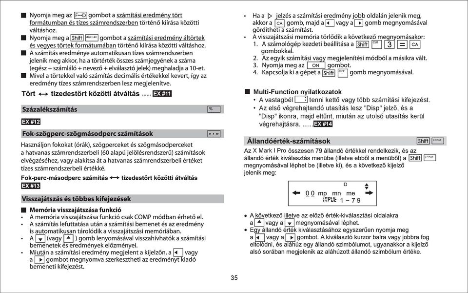 Kijelző...P.27 Kezdeti Lépések Statisztikai Számítások Kifejezések és  Értéket Bevitele Haladó Tidp,ányos Számítások Beviteli Tartományok...P. -  PDF Free Download