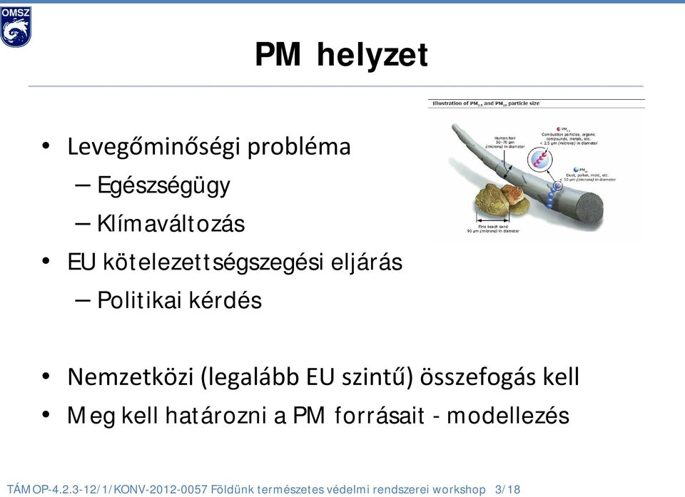 szintű) összefogás kell Meg kell határozni a PM forrásait - modellezés