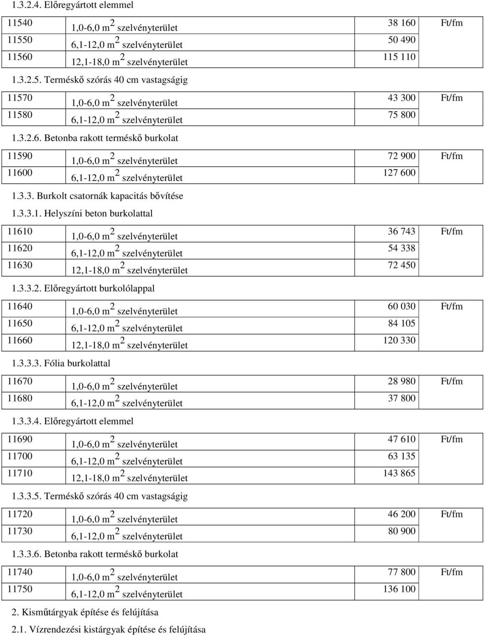 3.3.6. Betonba rakott terméskı burkolat 11