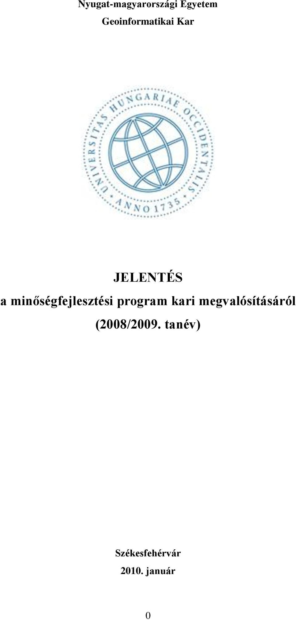 minőségfejlesztési program kari