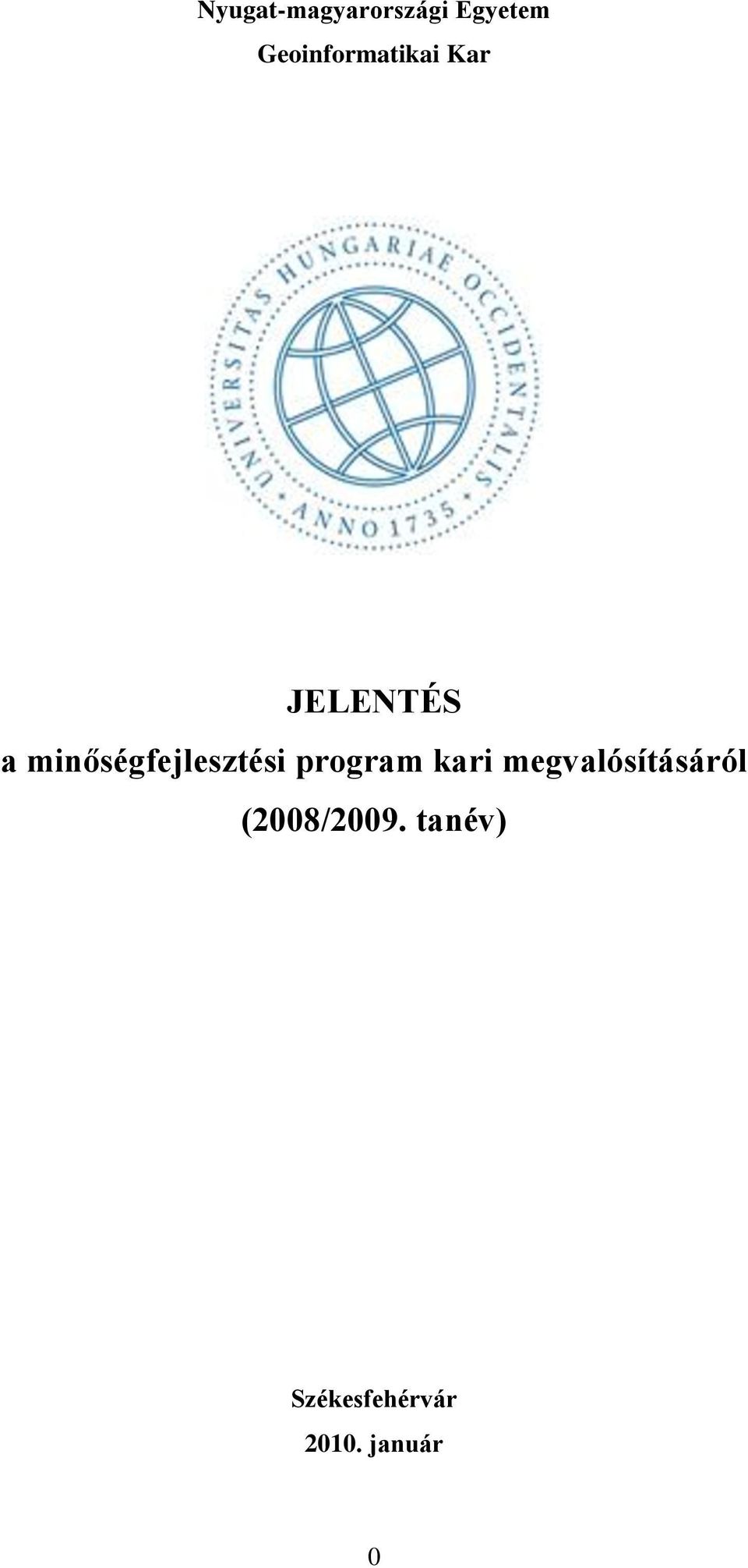 minőségfejlesztési program kari