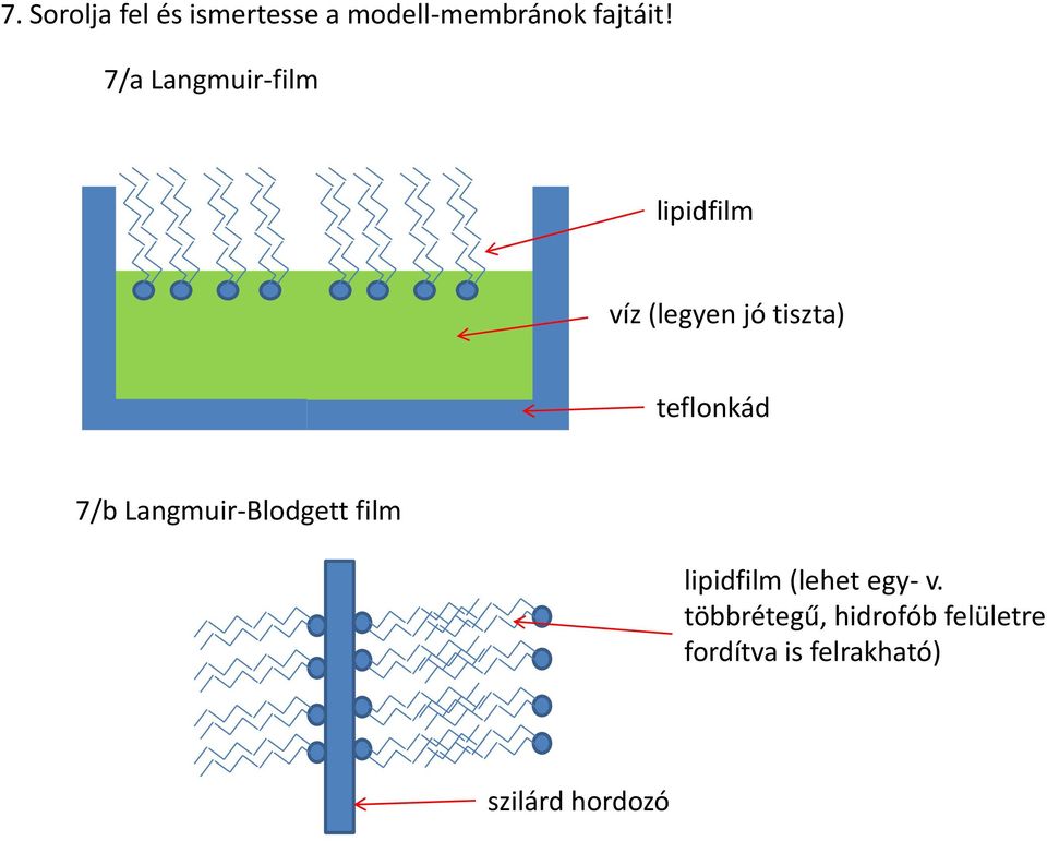 teflonkád 7/b Langmuir-Blodgett film lipidfilm (lehet egy-
