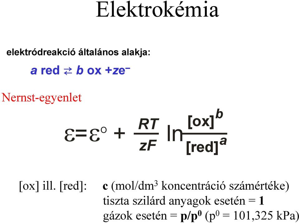 ill. [red]: c (mol/dm 3 koncentráció számértéke) tiszta