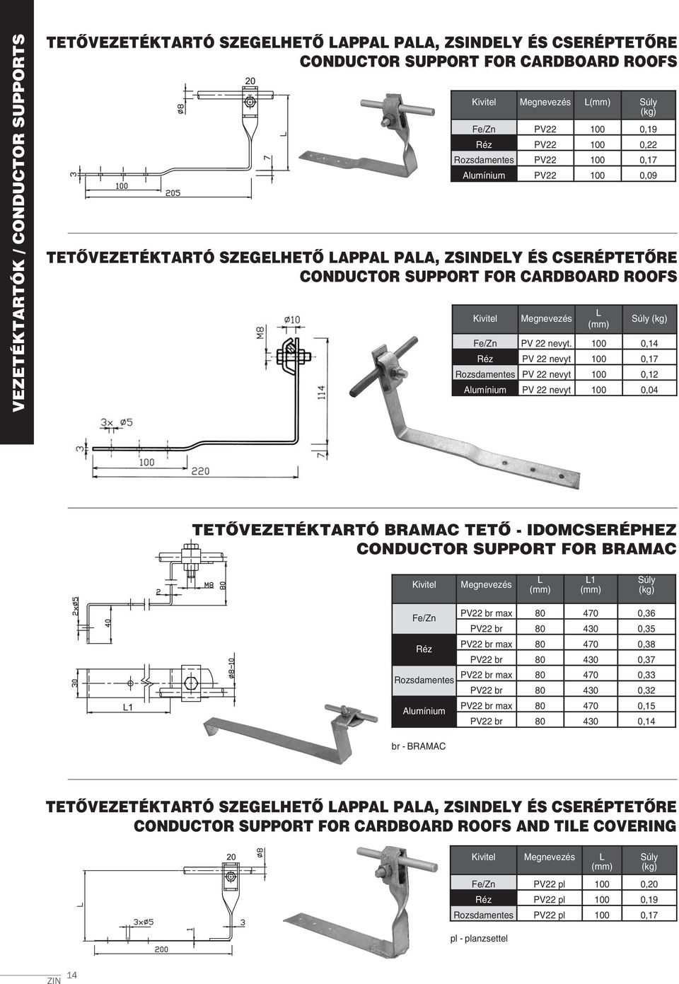 100 0,14 PV 22 nevyt 100 0,17 PV 22 nevyt 100 0,12 PV 22 nevyt 100 0,04 TETŐVEZETÉKTARTÓ BRAMAC TETŐ - IDOMCSERÉPHEZ CONDUCTOR SUPPORT FOR BRAMAC 1 PV22 br max 80 470 0,36 PV22 br 80 430 0,35 PV22 br