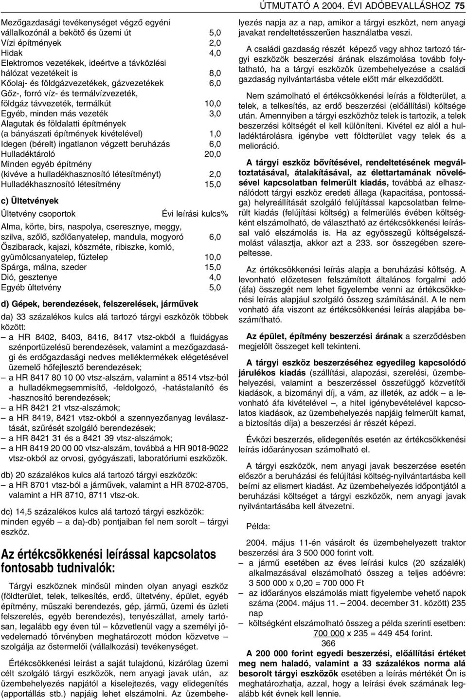 8,0 Kôolaj- és földgázvezetékek, gázvezetékek 6,0 Gôz-, forró víz- és termálvízvezeték, földgáz távvezeték, termálkút 10,0 Egyéb, minden más vezeték 3,0 Alagutak és földalatti építmények (a