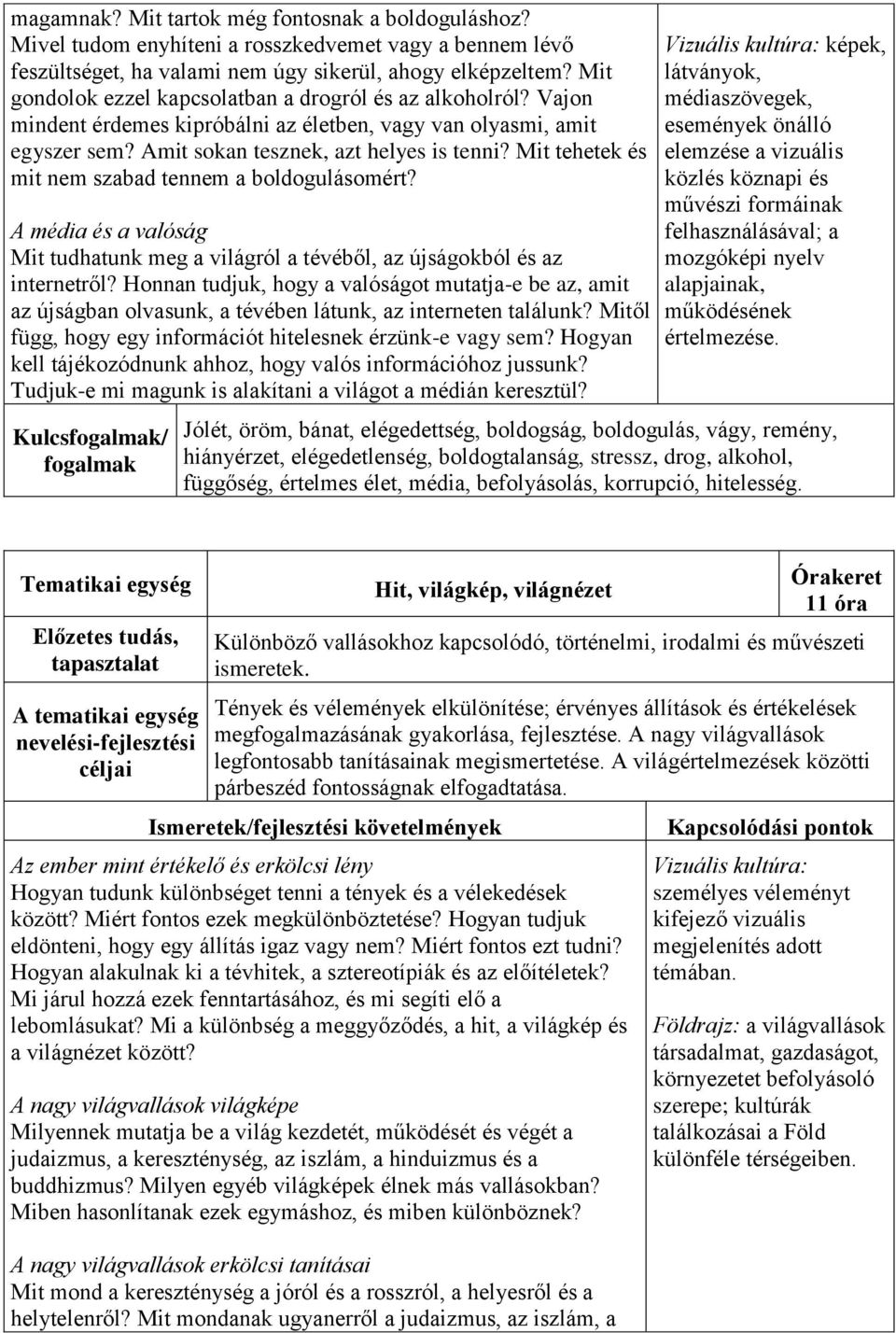 Mit tehetek és mit nem szabad tennem a boldogulásomért? A média és a valóság Mit tudhatunk meg a világról a tévéből, az újságokból és az internetről?