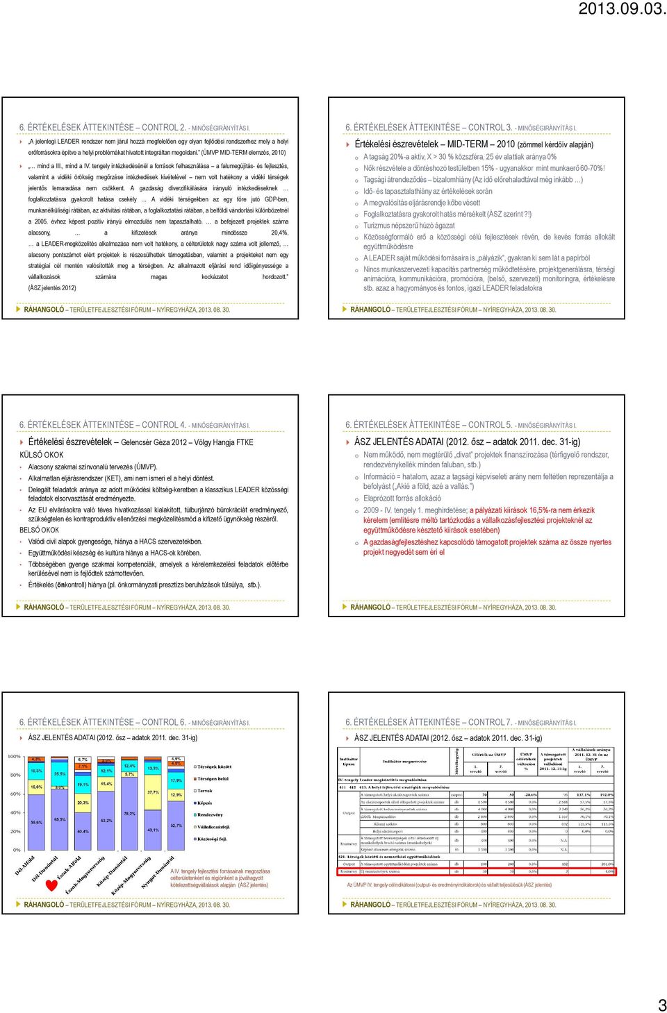 (ÚMVP MID-TERM elemzés, 2010) mind a III., mind a IV.