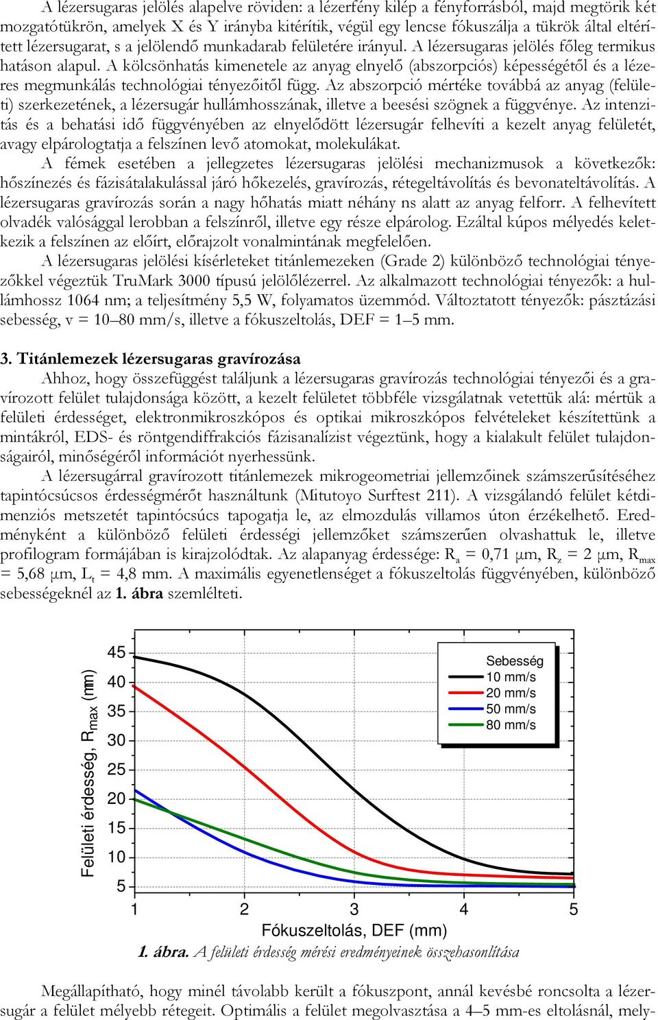 A kölcsönhatás kimenetele az anyag elnyelő (abszorpciós) képességétől és a lézeres megmunkálás technológiai tényezőitől függ.