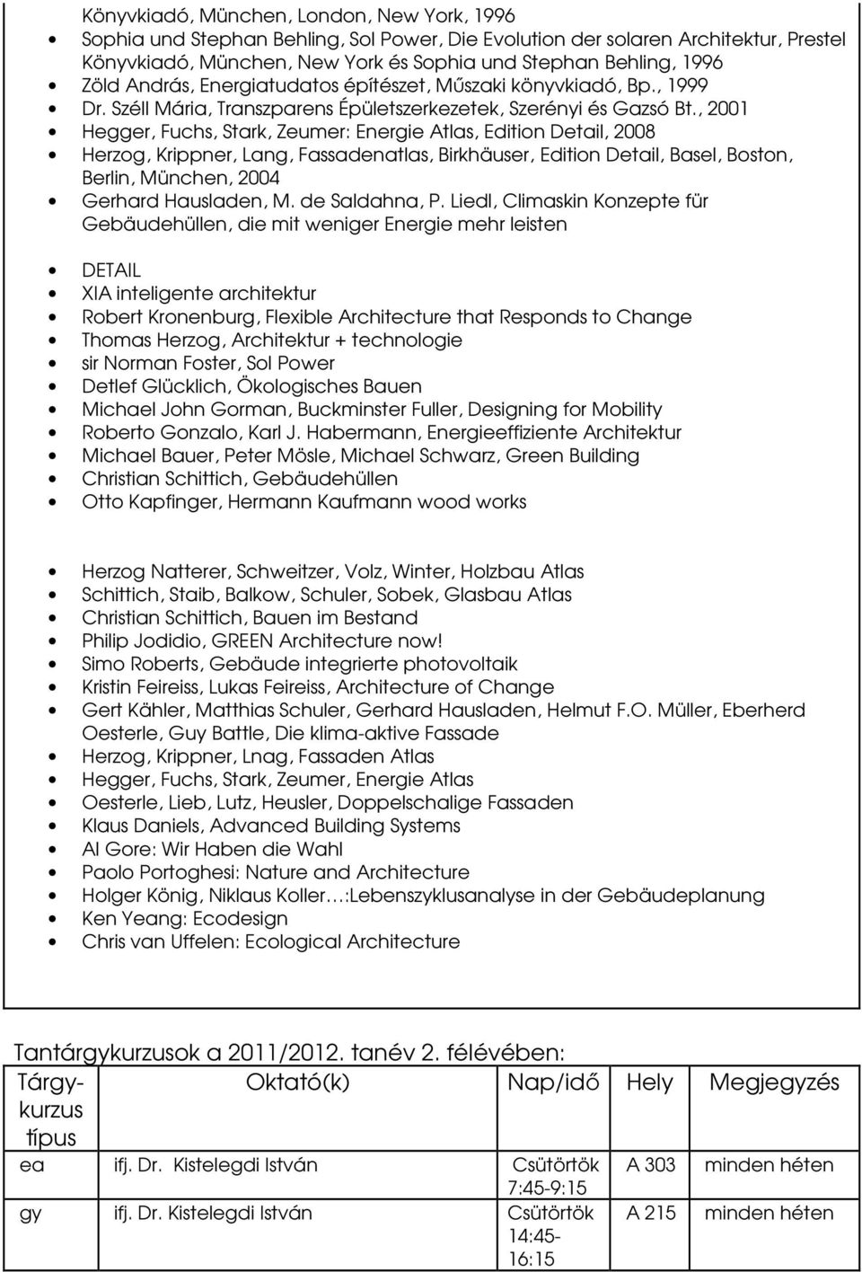 , 2001 Hegger, Fuchs, Stark, Zeumer: Energie Atlas, Edition Detail, 2008 Herzog, Krippner, Lang, Fassadenatlas, Birkhäuser, Edition Detail, Basel, Boston, Berlin, München, 2004 Gerhard Hausladen, M.