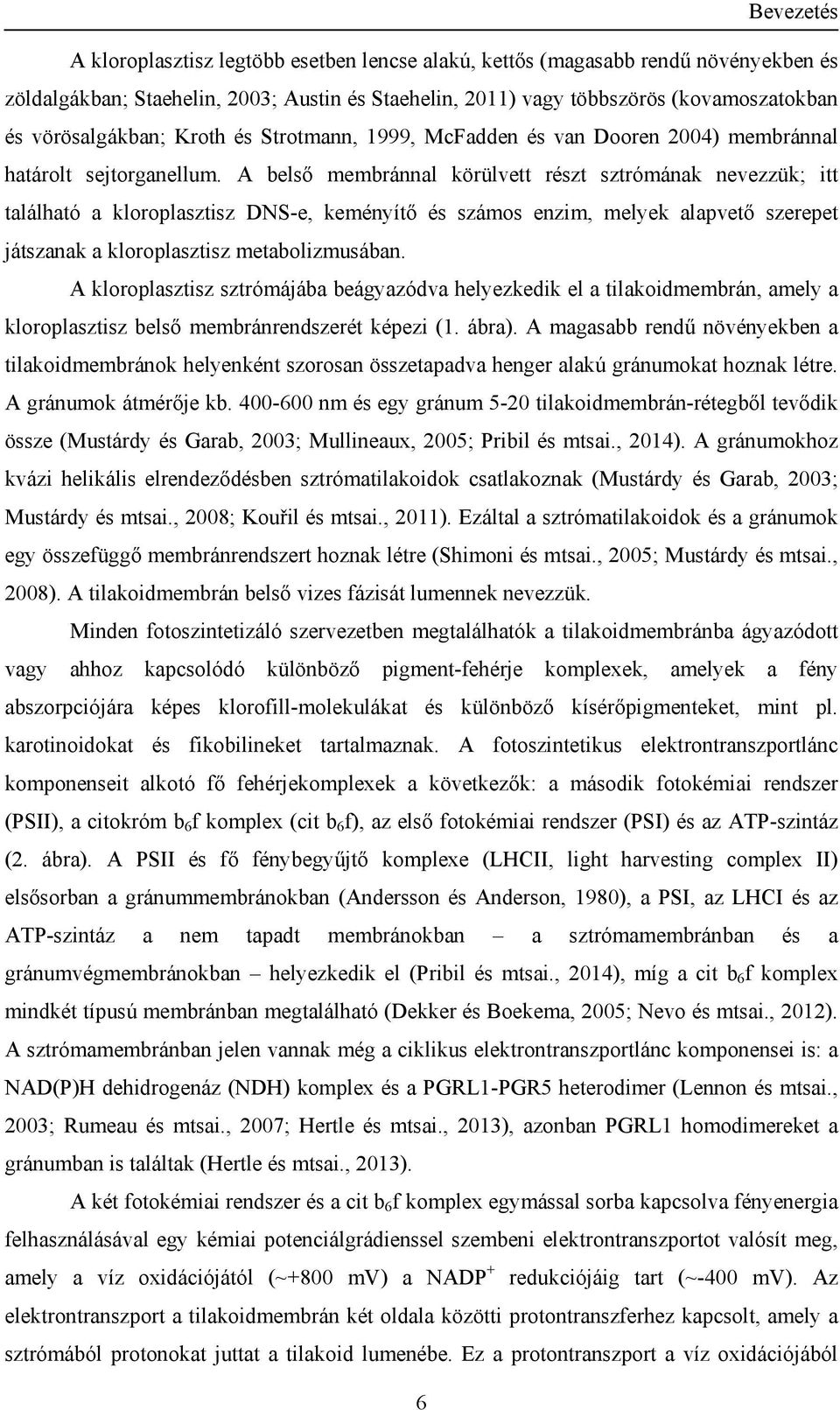 A belső membránnal körülvett részt sztrómának nevezzük; itt található a kloroplasztisz DNS-e, keményítő és számos enzim, melyek alapvető szerepet játszanak a kloroplasztisz metabolizmusában.