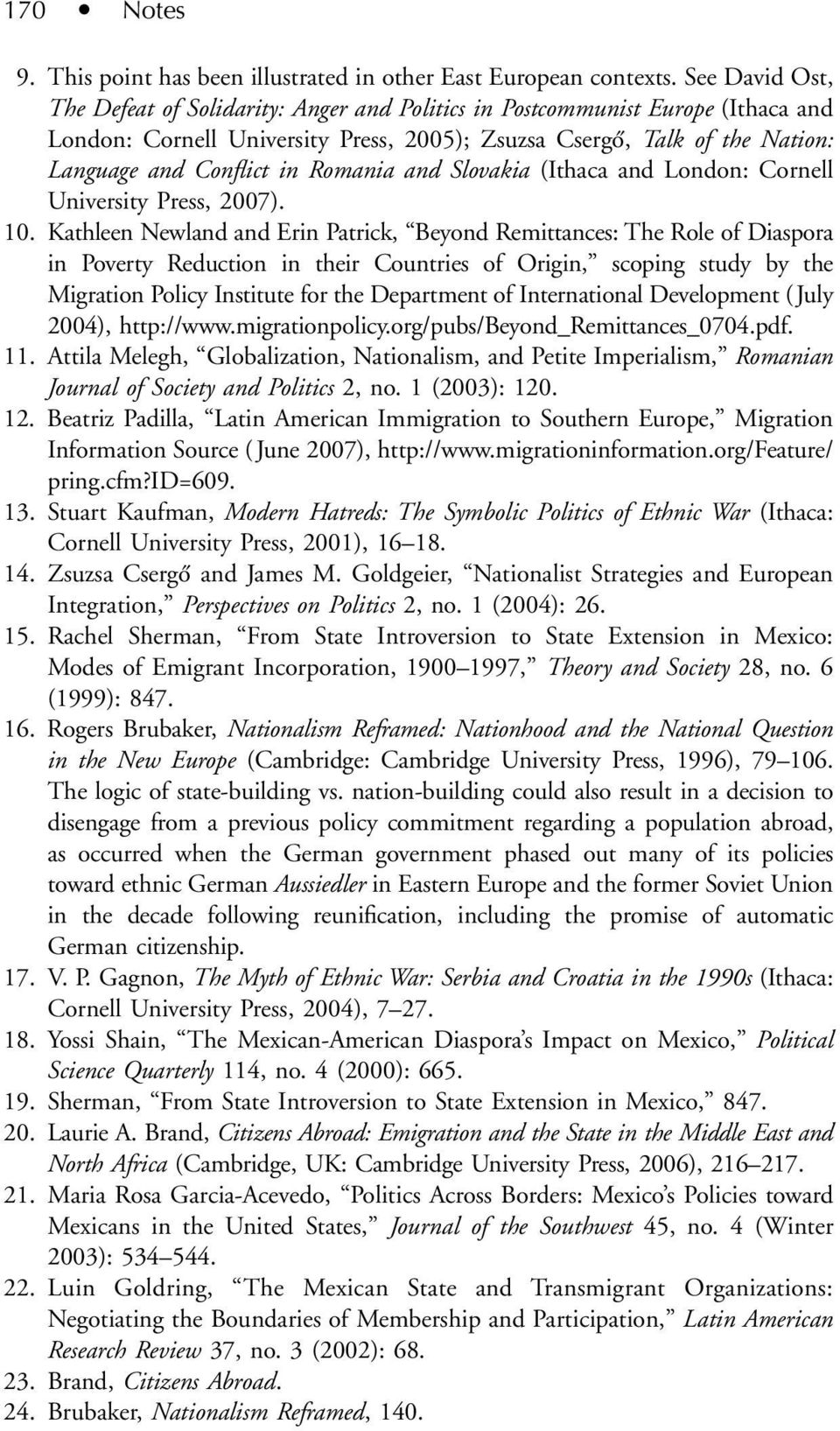 Romania and Slovakia (Ithaca and London: Cornell University Press, 2007). 10.