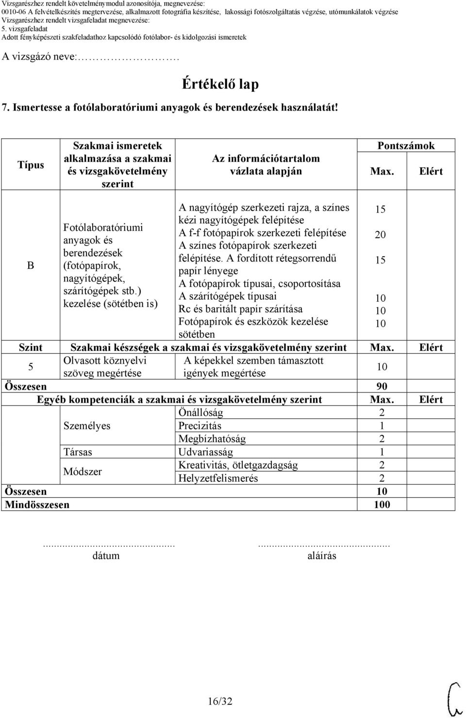 Elért B Fotólaboratóriumi anyagok és berendezések (fotópapírok, nagyítógépek, szárítógépek stb.