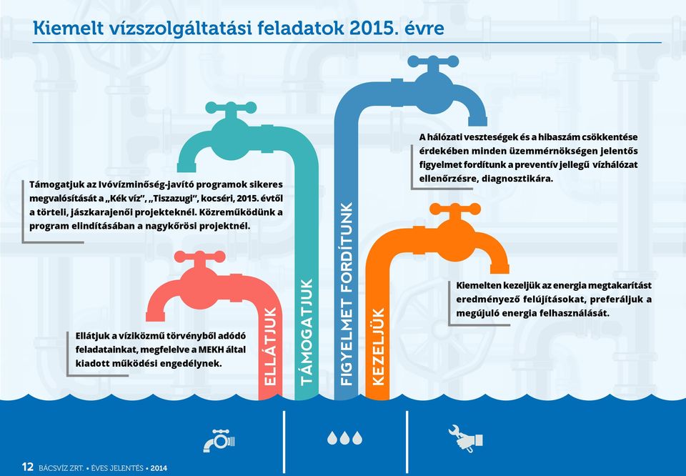 programok sikeres ellenőrzésre, diagnosztikára. megvalósítását a Kék víz, Tiszazugi, kocséri, 2015. évtől a törteli, jászkarajenői projekteknél.