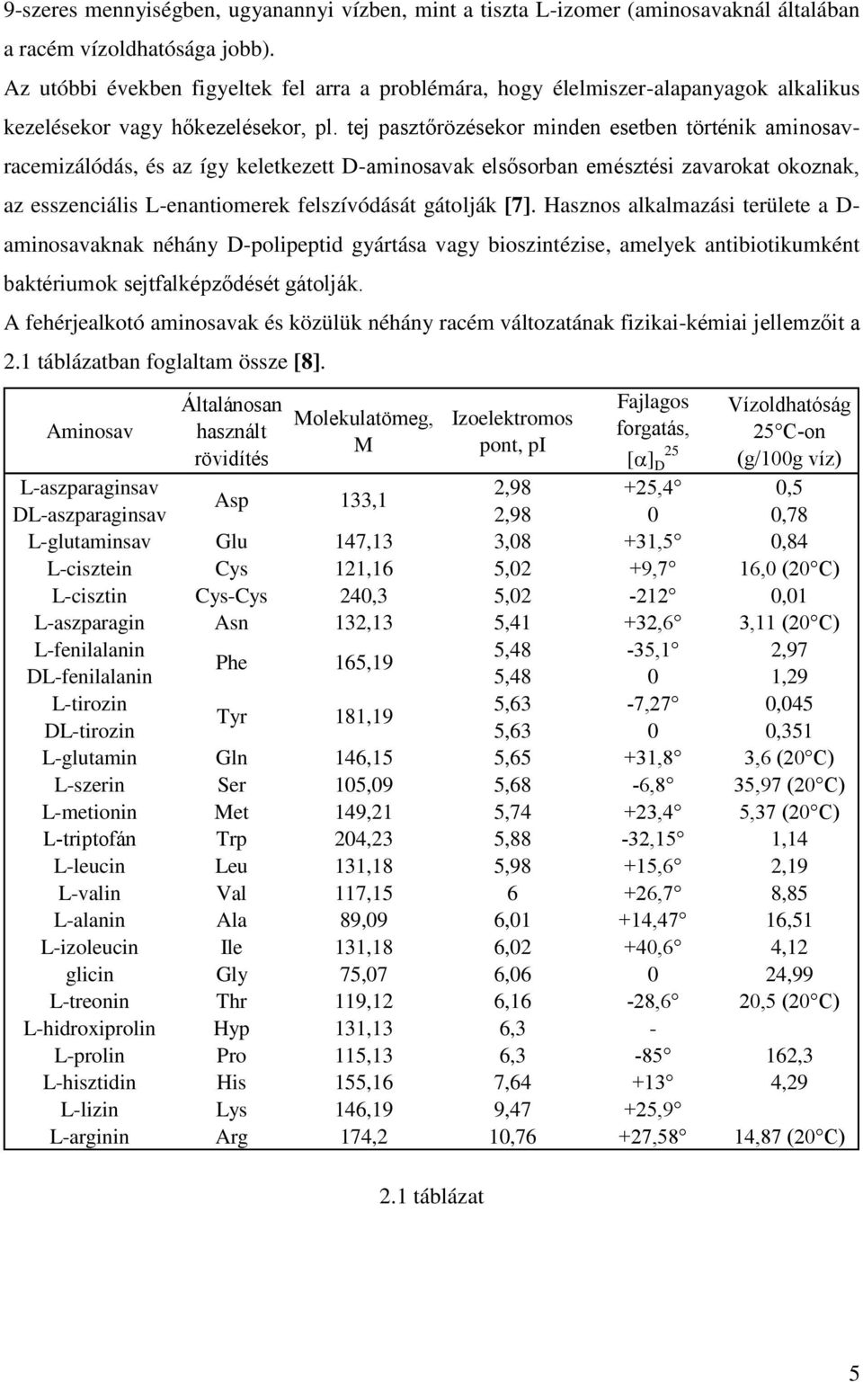 tej pasztőrözésekor minden esetben történik aminosavracemizálódás, és az így keletkezett D-aminosavak elsősorban emésztési zavarokat okoznak, az esszenciális L-enantiomerek felszívódását gátolják [7].