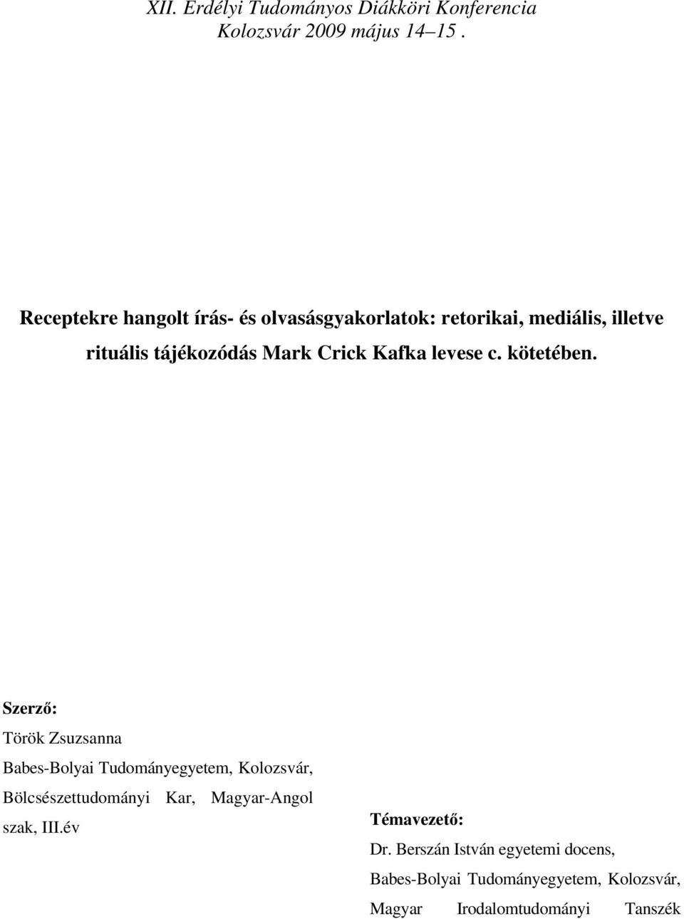 Kafka levese c. kötetében.