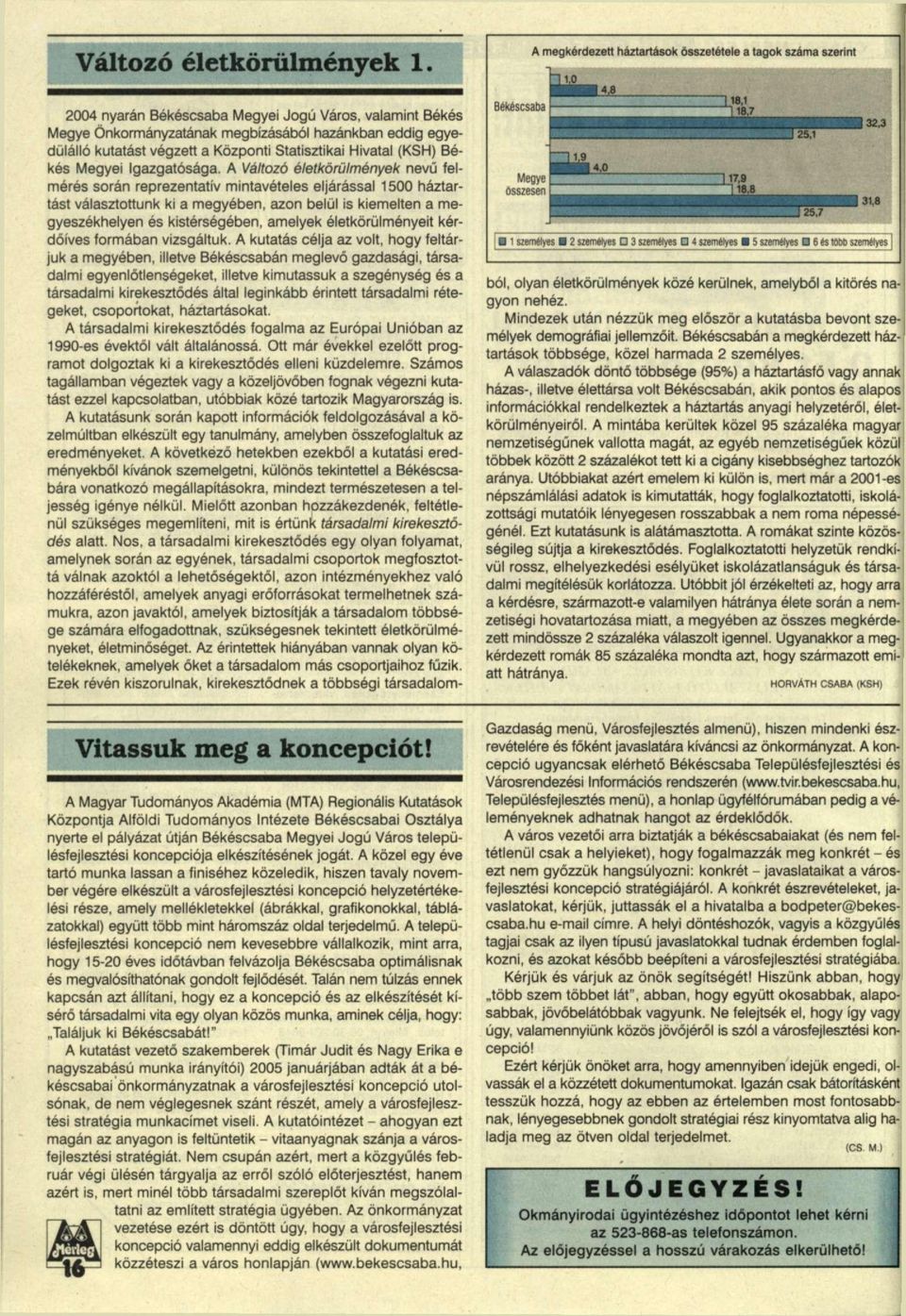 a Központi Statisztikai Hivatal (KSH) Békés Megyei Igazgatósága.