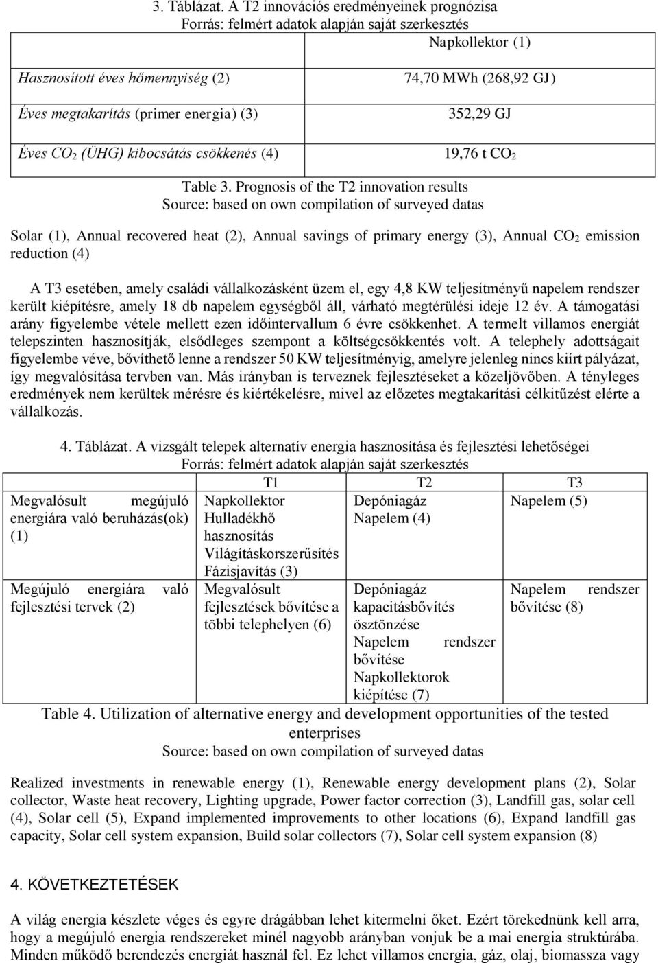 (4) 19,76 t CO 2 Table 3.