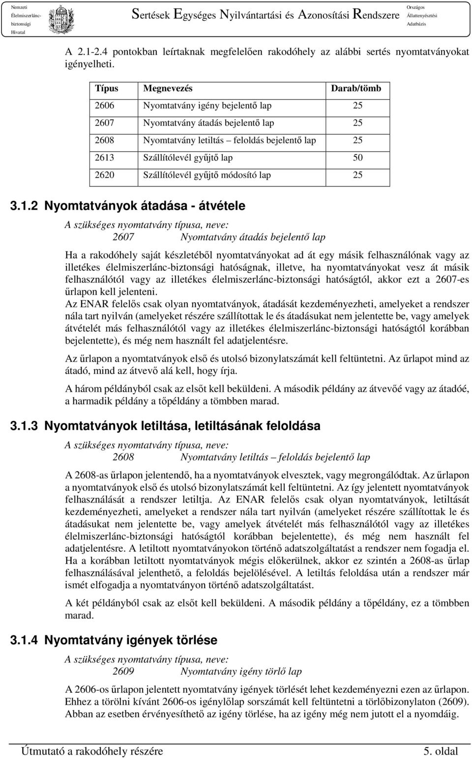 Szállítólevél gyűjtő módosító lap 25 3.1.