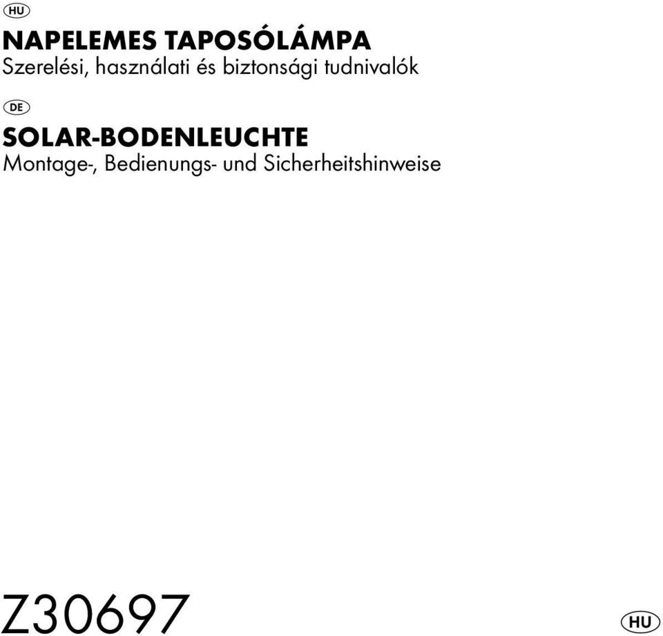 tudnivalók Solar-Bodenleuchte