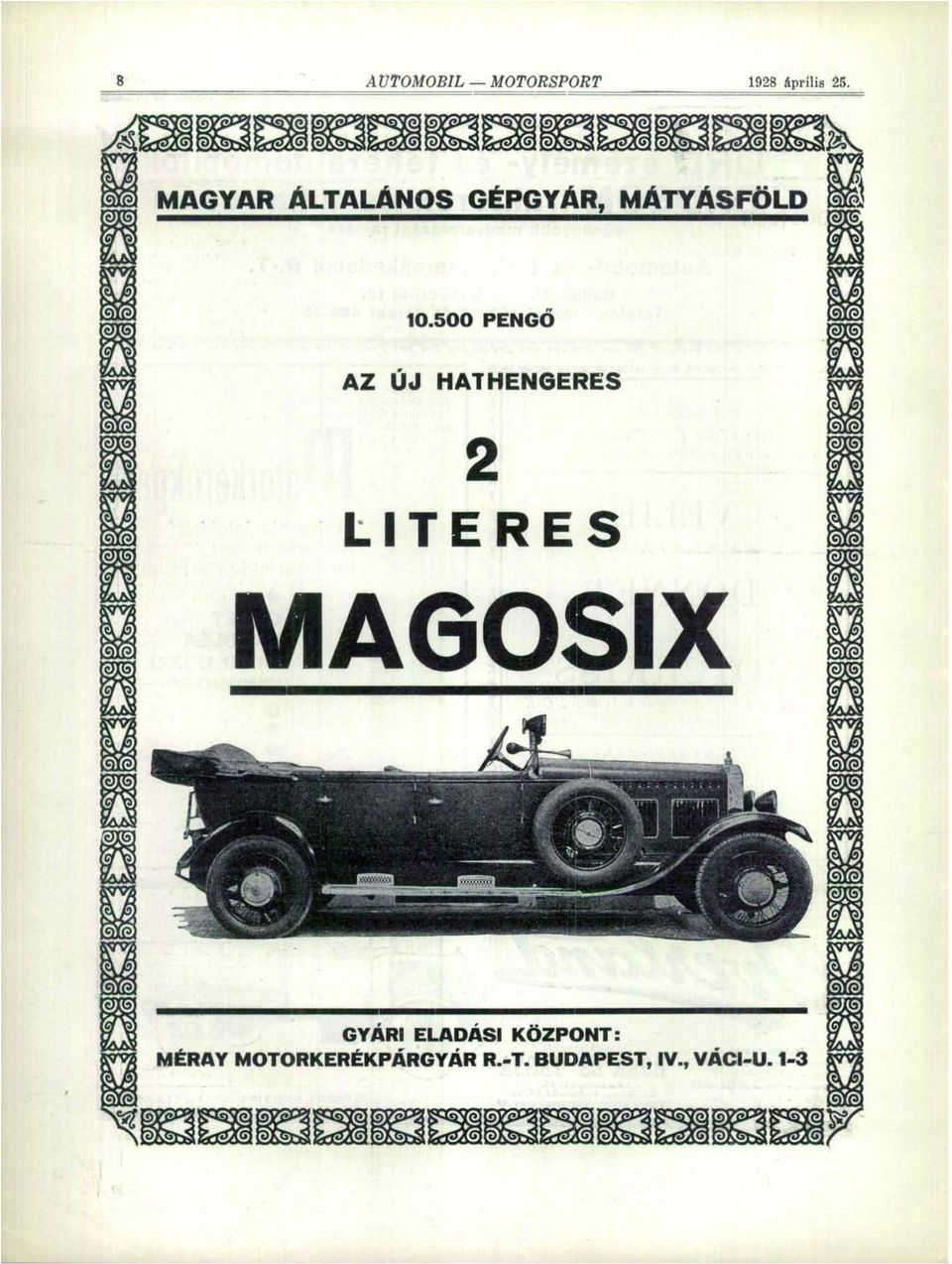 500 PENGŐ AZ ÚJ HATHENGERES 2 LITERES MAGOSIX GYÁRI