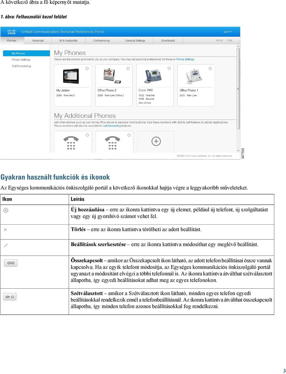 Ikon Leírás Új hozzáadása erre az ikonra kattintva egy új elemet, például új telefont, új szolgáltatást vagy egy új gyorshívó számot vehet fel.