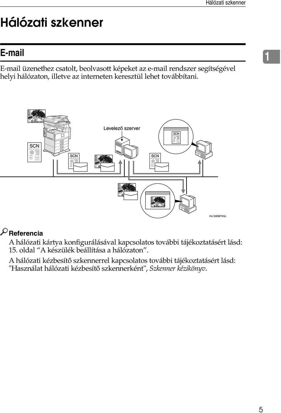 1 Referencia A hálózati kártya konfigurálásával kapcsolatos további tájékoztatásért lásd: 15.