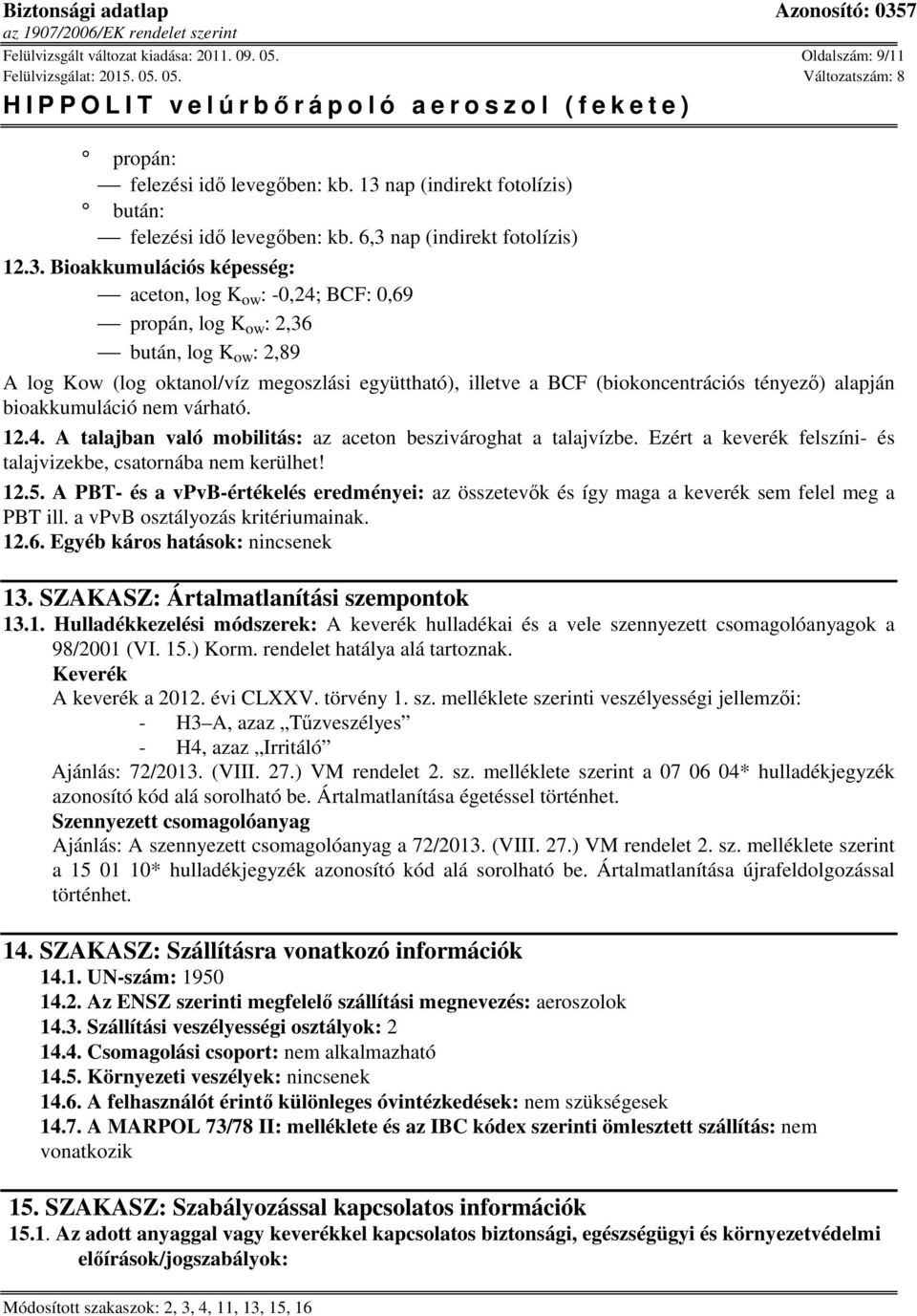 nap (indirekt fotolízis) 12.3.