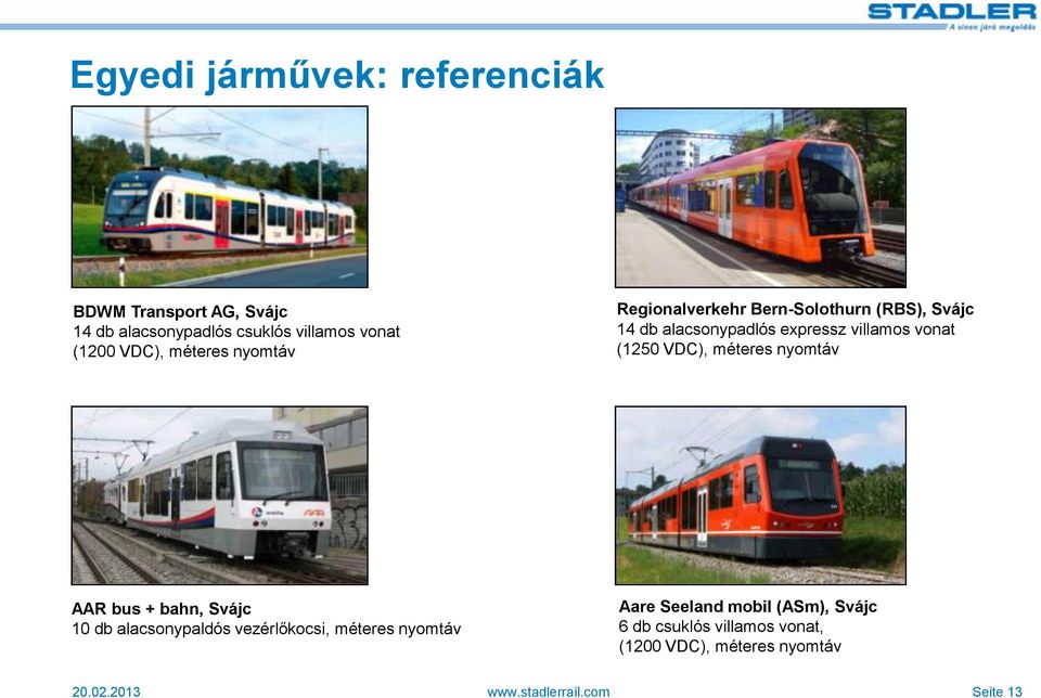 VDC), méteres nyomtáv AAR bus + bahn, Svájc 10 db alacsonypaldós vezérlőkocsi, méteres nyomtáv Aare Seeland