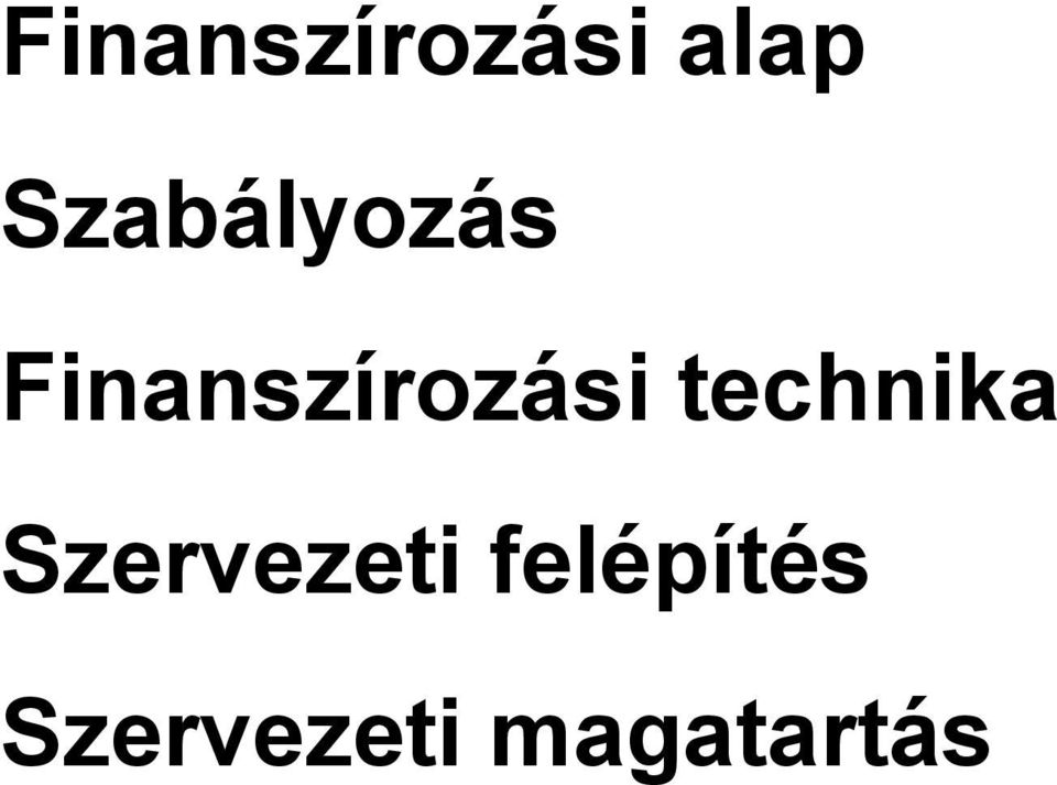 Finanszírozási technika