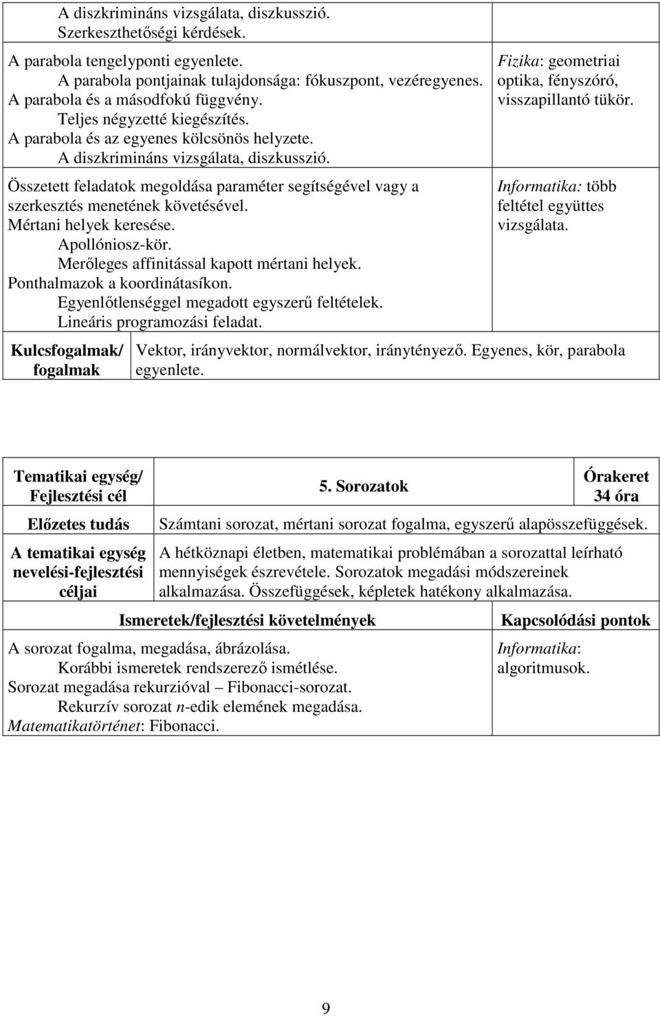 Összetett feladatok megoldása paraméter segítségével vagy a szerkesztés menetének követésével. Mértani helyek keresése. Apollóniosz-kör. Merőleges affinitással kapott mértani helyek.