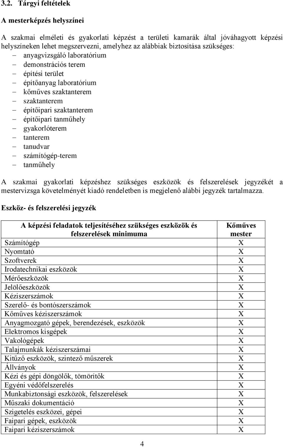 tanudvar számítógép-terem tanműhely szakmai gyakorlati képzéshez szükséges eszközök és felszerelések jegyzékét a mestervizsga követelményét kiadó rendeletben is megjelenő alábbi jegyzék tartalmazza.