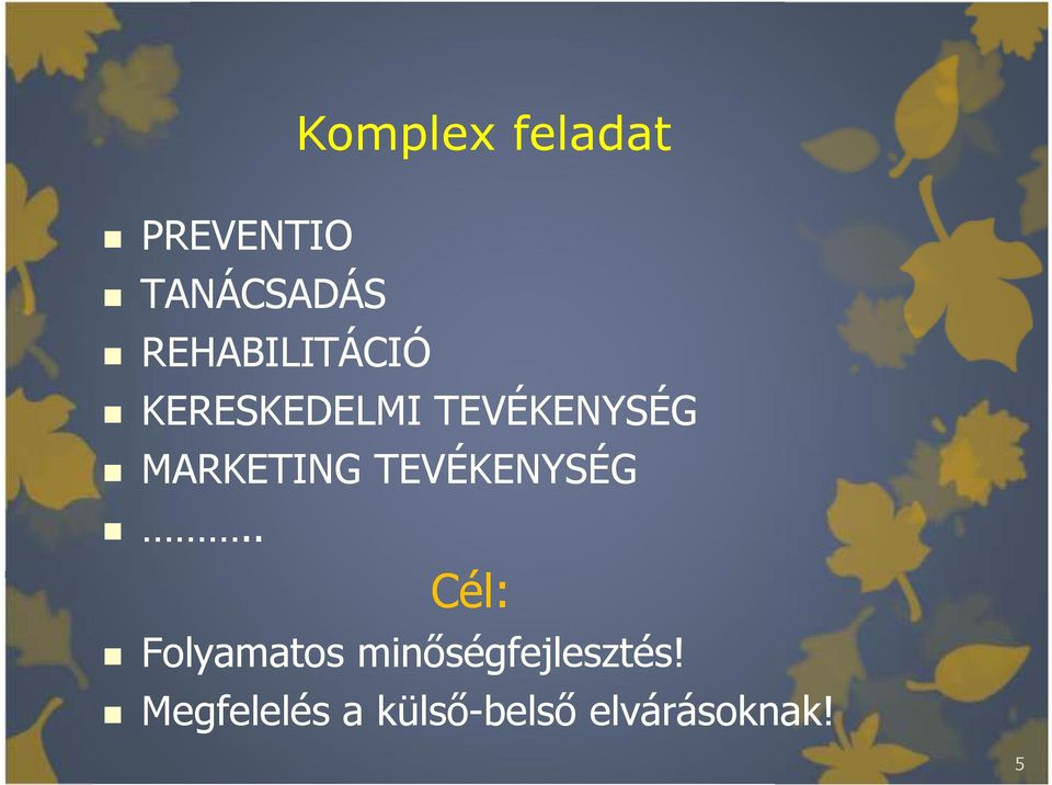 MARKETING TEVÉKENYSÉG.