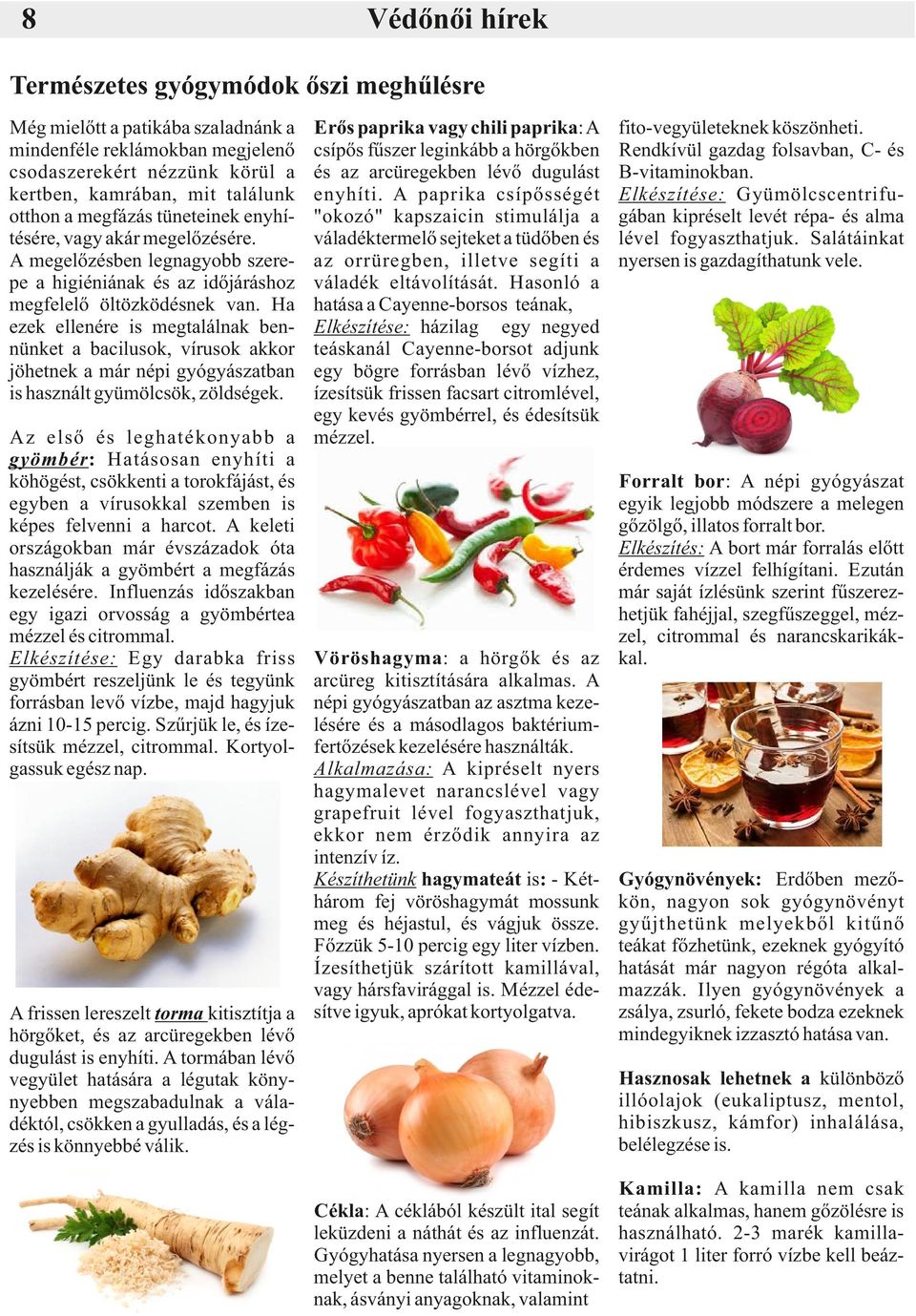 Ha ezek ellenére is megtalálnak bennünket a bacilusok, vírusok akkor jöhetnek a már népi gyógyászatban is használt gyümölcsök, zöldségek.