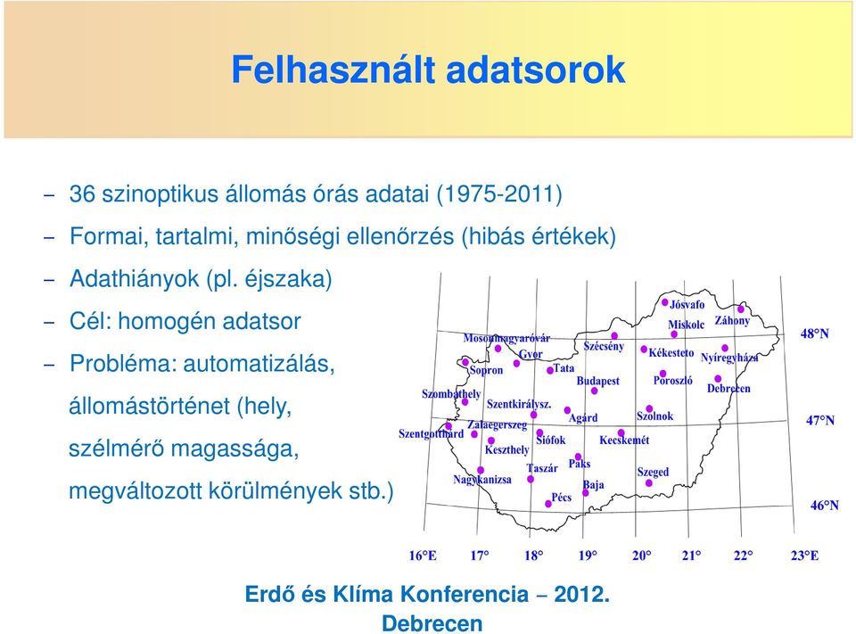 Adathiányok (pl.