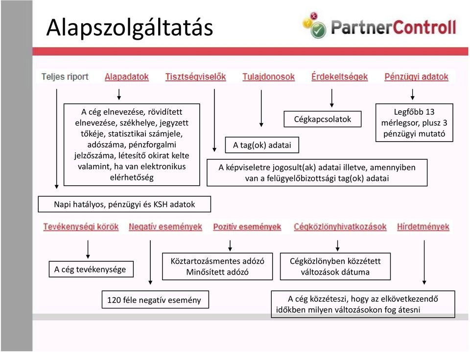 jogosult(ak) adatai illetve, amennyiben van a flü felügyelőbizottsági lőbi i tag(ok) adatai dti Napi hatályos, pénzügyi és KSH adatok A cég tevékenysége