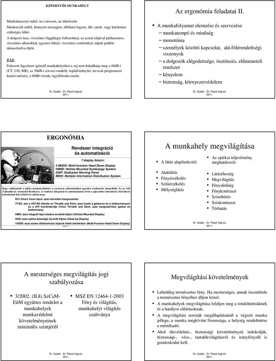 Áttekintés. Jellegzetes munkakörök. Foglalkozási betegségek - PDF Ingyenes  letöltés
